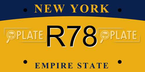 R78 New York License Plate