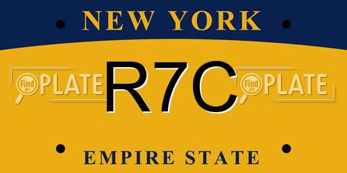R7C New York License Plate