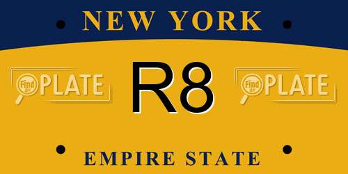 R8 New York License Plate