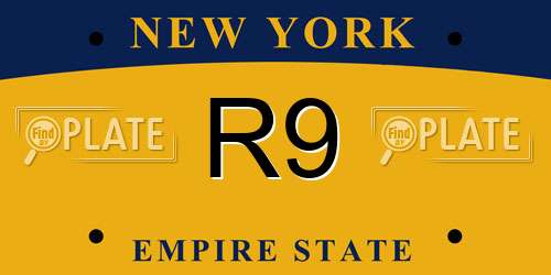 R9 New York License Plate