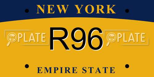 R96 New York License Plate