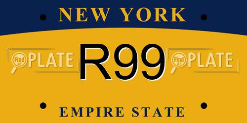 R99 New York License Plate