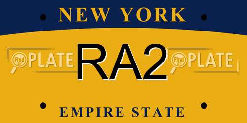 RA2 New York License Plate