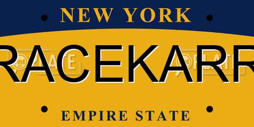RACEKARR New York License Plate