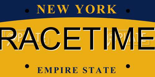 RACETIME New York License Plate