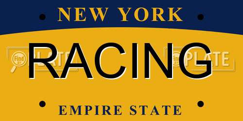RACING New York License Plate