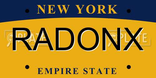 RADONX New York License Plate