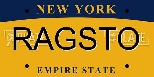 RAGSTO New York License Plate