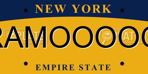 RAMOOOOO New York License Plate