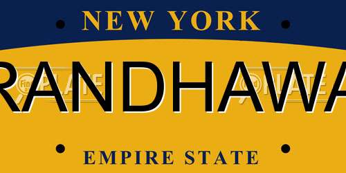 RANDHAWA New York License Plate