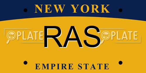 RAS New York License Plate