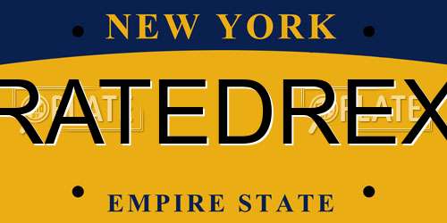 RATEDREX New York License Plate