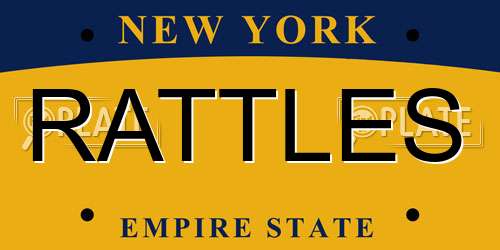 RATTLES New York License Plate