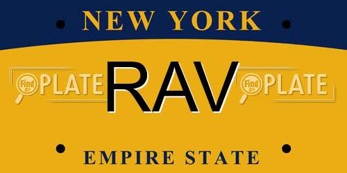RAV New York License Plate