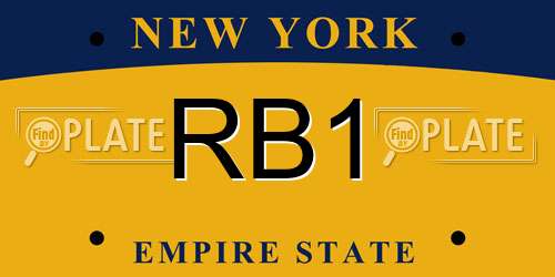 RB1 New York License Plate
