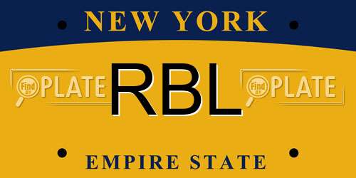 RBL New York License Plate