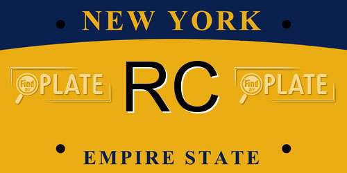 RC New York License Plate
