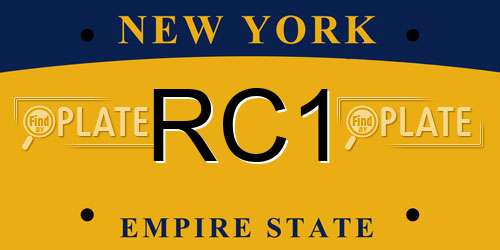 RC1 New York License Plate