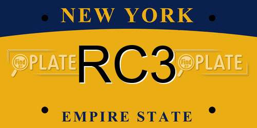 RC3 New York License Plate