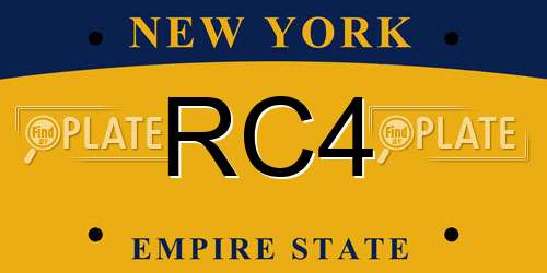 RC4 New York License Plate