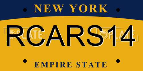 RCARS14 New York License Plate
