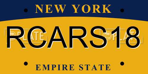 RCARS18 New York License Plate