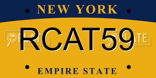 RCAT59 New York License Plate