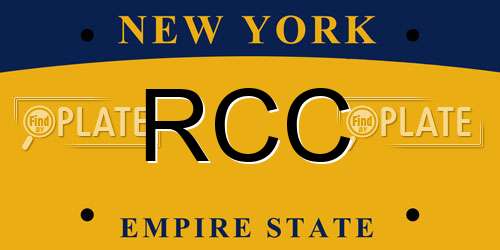 RCC New York License Plate