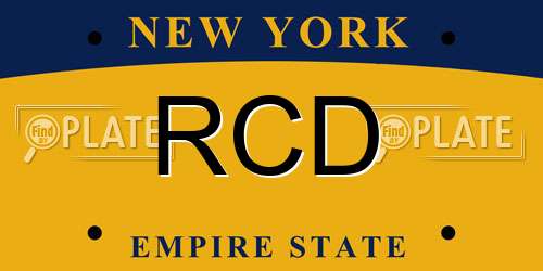 RCD New York License Plate