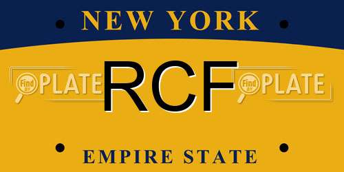 RCF New York License Plate