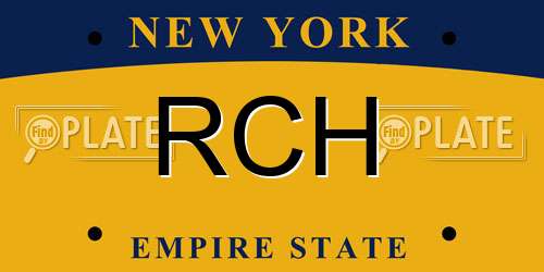 RCH New York License Plate