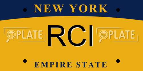 RCI New York License Plate