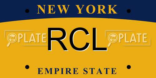 RCL New York License Plate