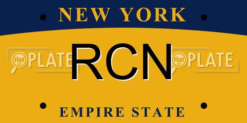 RCN New York License Plate