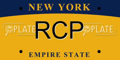 RCP New York License Plate