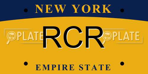RCR New York License Plate