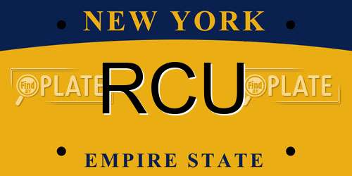 RCU New York License Plate