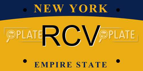 RCV New York License Plate