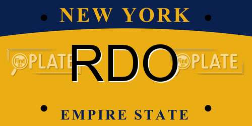 RDO New York License Plate