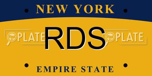 RDS New York License Plate