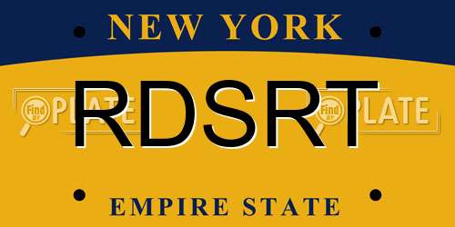 RDSRT New York License Plate