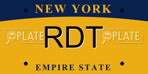 RDT New York License Plate