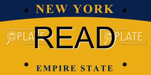 READ New York License Plate