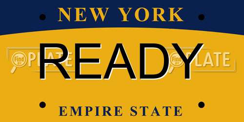 READY New York License Plate