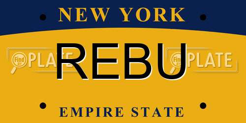 REBU New York License Plate