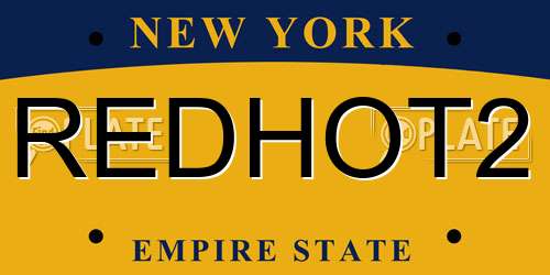 REDHOT2 New York License Plate