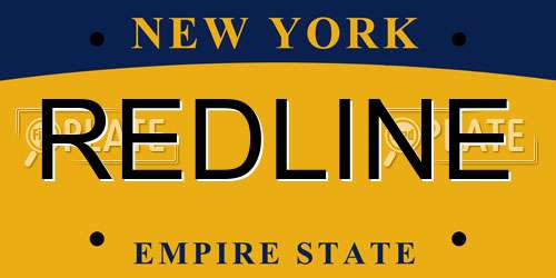 REDLINE New York License Plate