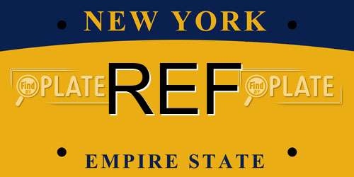 REF New York License Plate