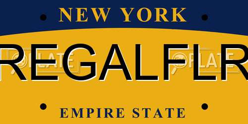 REGALFLR New York License Plate