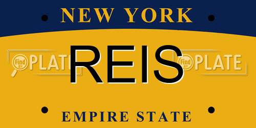 REIS New York License Plate